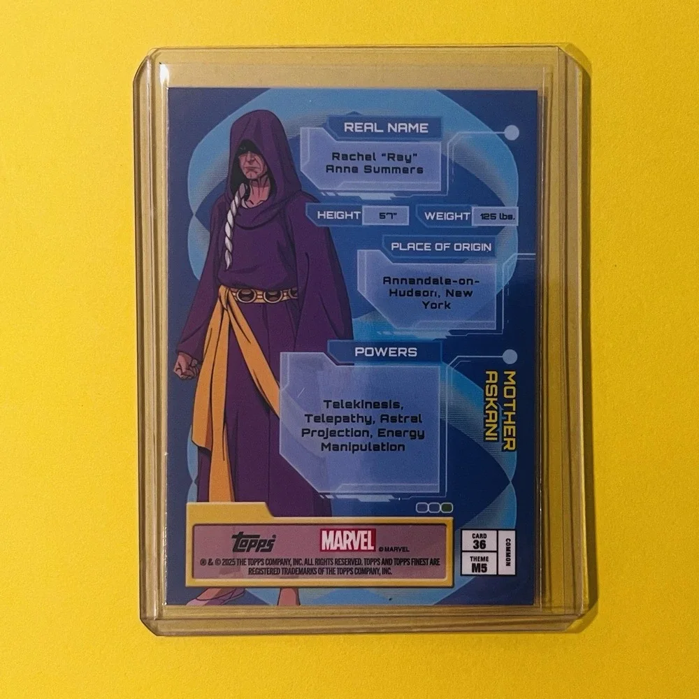 2025 Topps Finest Marvel‎ Mother Askani #36 Masters Card X-Men